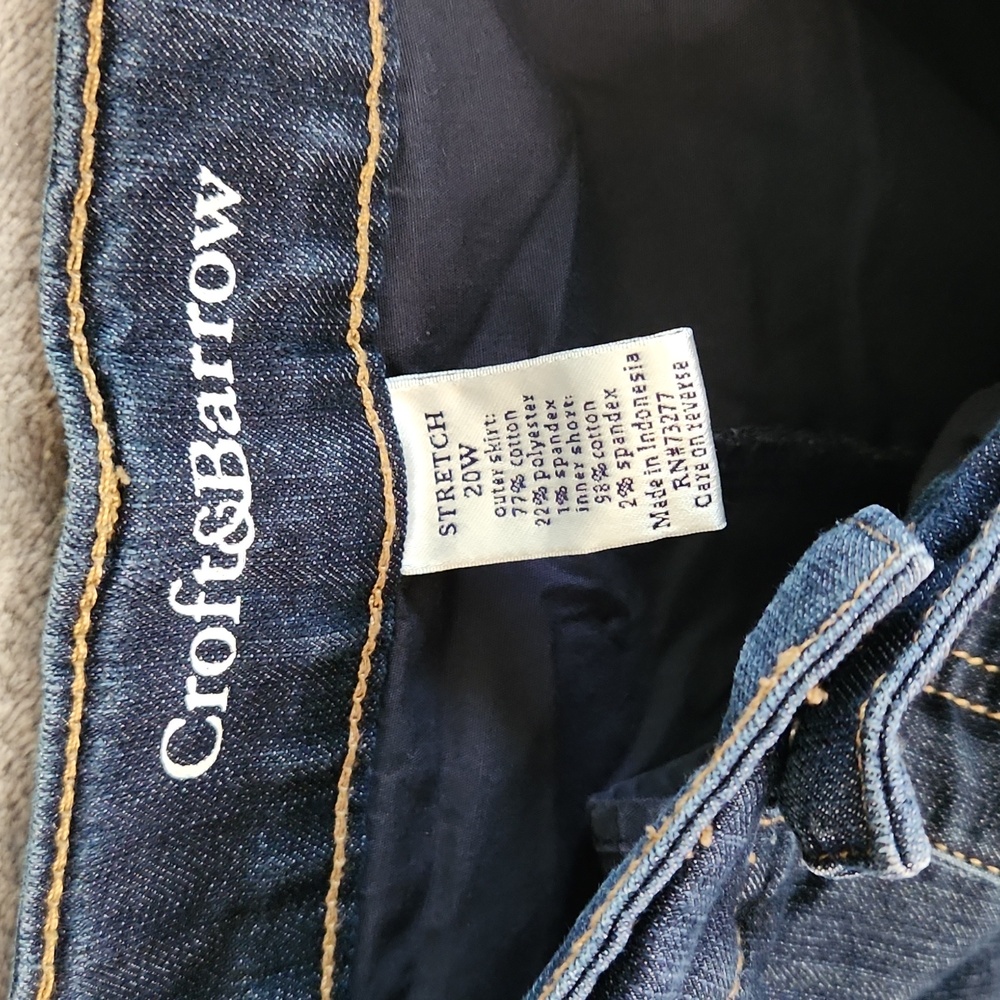 Croft & Barrow Dark Blue Denim Skort. Size 20W - Picture 4 of 7